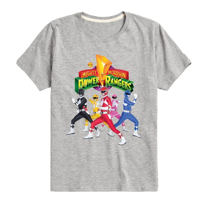 Boys' - Power Rangers - Retro Rangers- Boy's Short Sleeve Tee Short Sleeve Graphic T-Shirt