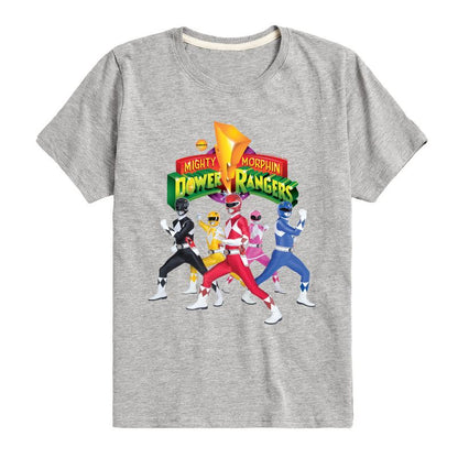 Boys' - Power Rangers - Retro Rangers- Boy's Short Sleeve Tee Short Sleeve Graphic T-Shirt