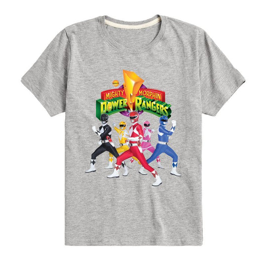 Boys' - Power Rangers - Retro Rangers- Boy's Short Sleeve Tee Short Sleeve Graphic T-Shirt