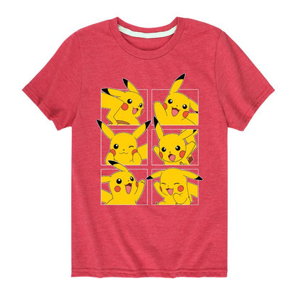 تي شيرت جرافيكي بأكمام قصيرة للأولاد - بوكيمون - بيكاتشو جريد