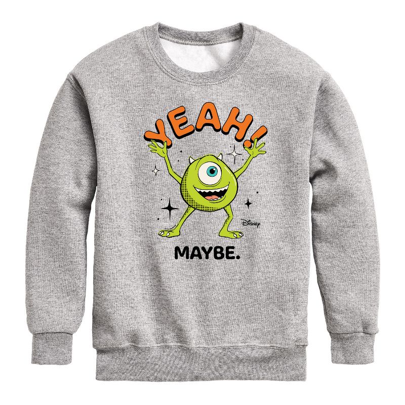 Boys' - Disney - Mike Yeah Maybe Graphic Long Sleeve Fleece Sweatshirt