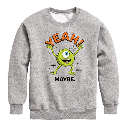 Boys' - Disney - Mike Yeah Maybe Graphic Long Sleeve Fleece Sweatshirt