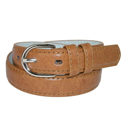 CTM Kid's Leather 1 inch Basic Dress Belt