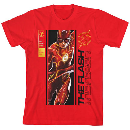 تي شيرت أحمر للأولاد بإطار من فيلم The Flash Superhero Boxed-In