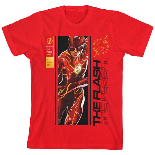 تي شيرت أحمر للأولاد بإطار من فيلم The Flash Superhero Boxed-In
