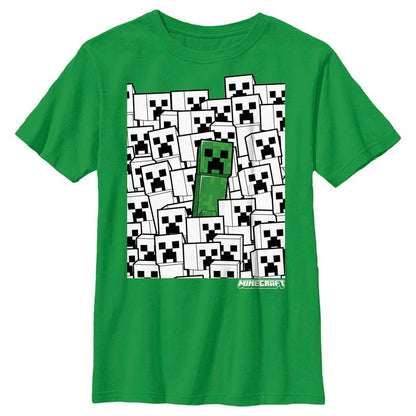 تي شيرت ماين كرافت Stand Out Creeper أبيض للأولاد