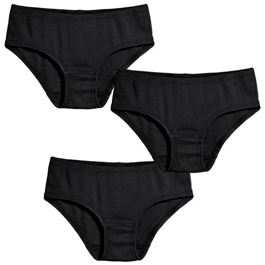 City Threads Girls Soft 100% Organic Cotton Briefs, 3-Pack - USA-Made