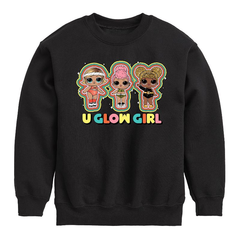Boys' - LOL Surprise! - You Glow Girl Graphic Long Sleeve Fleece Sweatshirt