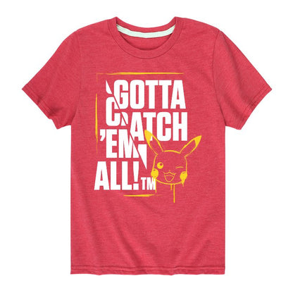 تي شيرت جرافيكي بأكمام قصيرة للأولاد - بوكيمون - يجب أن نمسكهم جميعًا