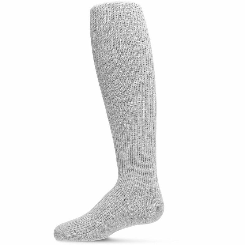 Memoi Girls' Thin Ribbed Cotton Tights