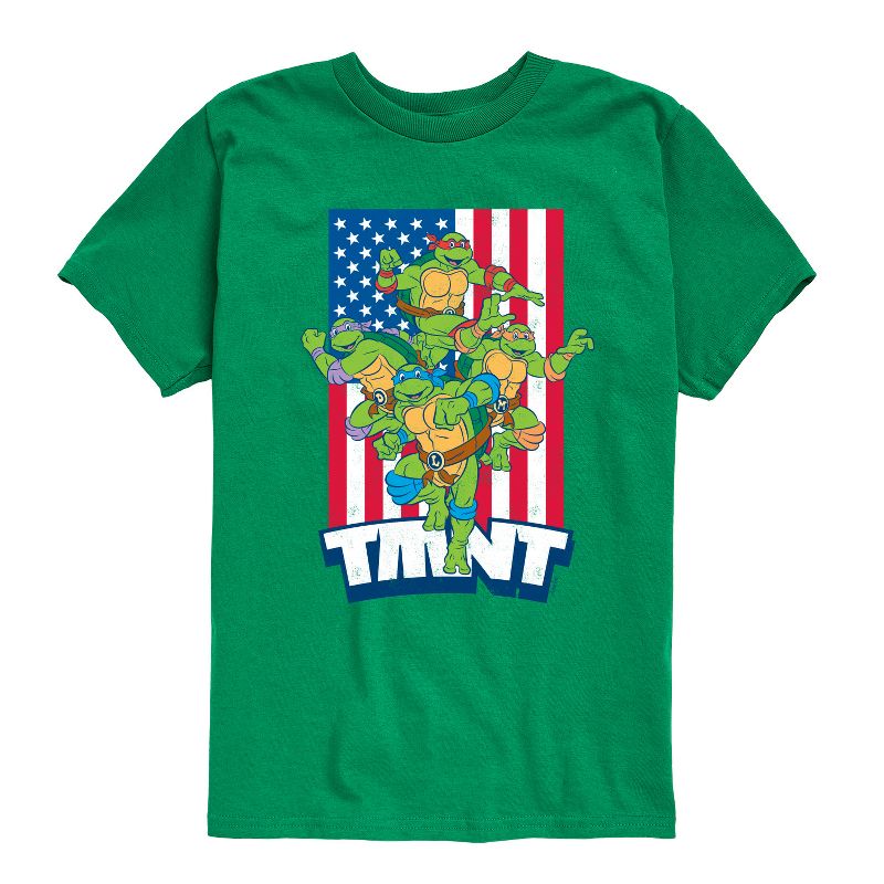 تي شيرت جرافيكي بأكمام قصيرة للأولاد من Teenage Mutant Ninja Turtles - USA Turtles