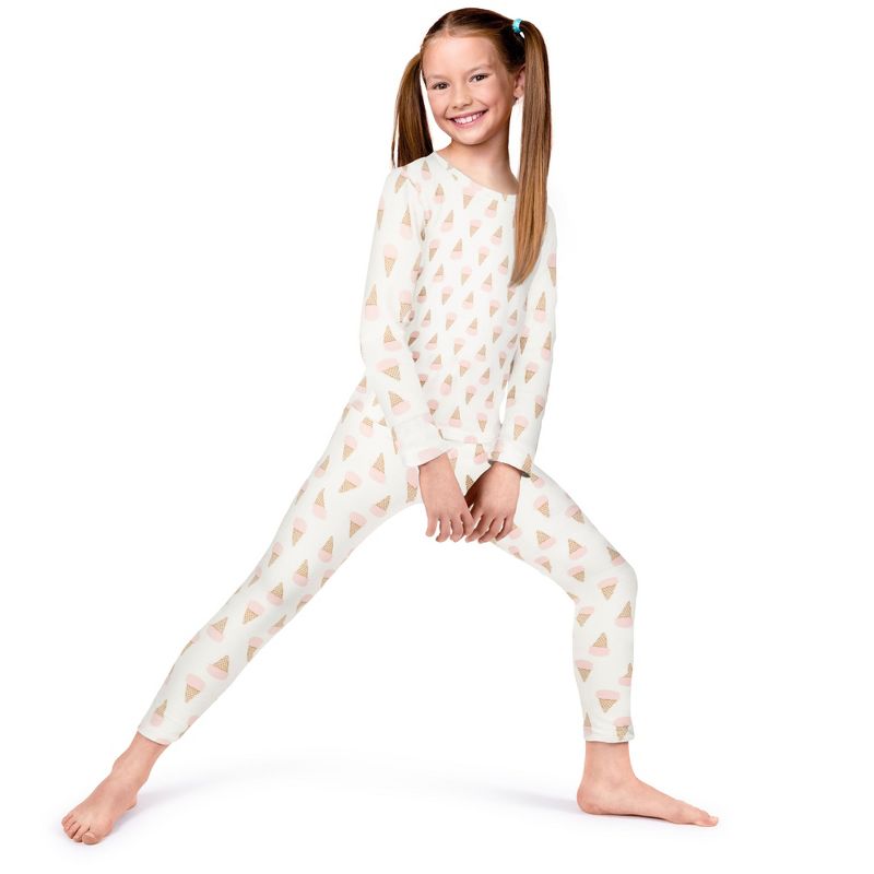 Rocky Thermal Underwear for Girls, Long Johns Fleece Lined Set, Shirt & Pants, Base Layer