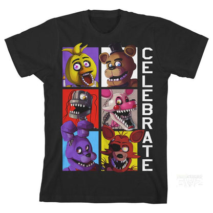 تي شيرت أسود للأولاد من Five Nights at Freddy's Celebrate