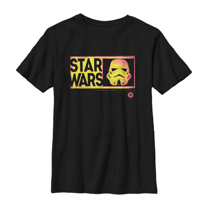 Boy's Star Wars Stormtrooper Helmet Frame T-Shirt