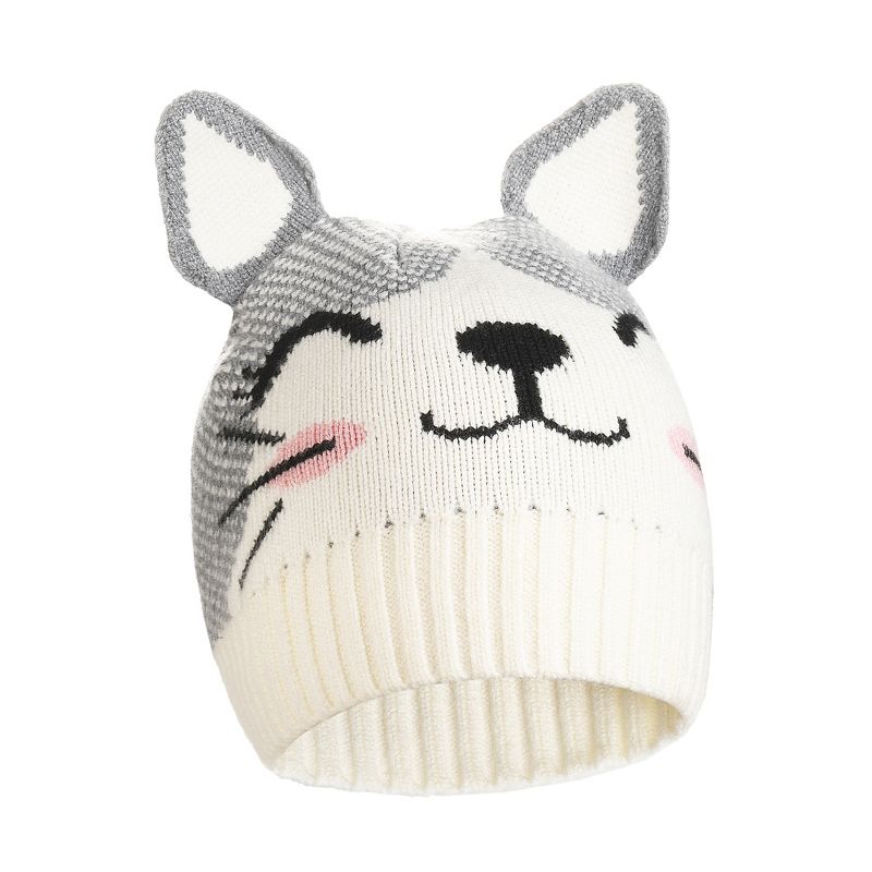 Cute Beanies Hat Cap for Kids, Warm Toddler Winter Hats, Todder Knit Hats for Boys Girls Aged 6-10 - Catalonia
