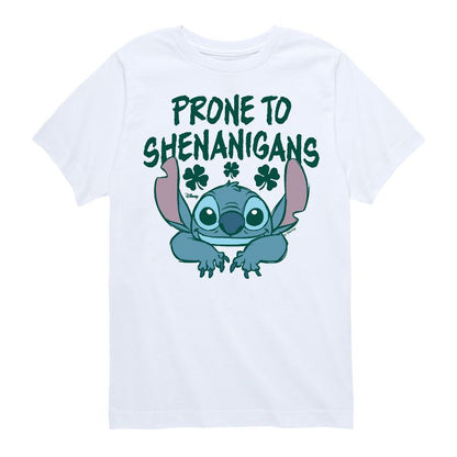 تي شيرت جرافيكي بأكمام قصيرة للأولاد - ليلو وستيتش - يوم القديس باتريك - عرضة للمشاغبات