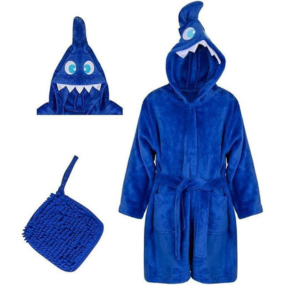 Rising Star Girls & Boys Robe, Kids Soft Plush Hooded Bathrobe -Ages 3-8 Years