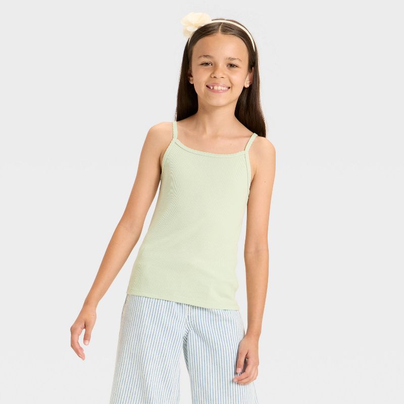 Girls' Fitted Ribbed Tank Top - Cat & Jack™