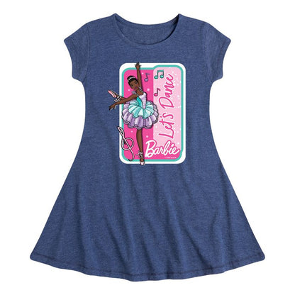 فستان باليرينا هيا نرقص - للبنات - باربي - مناسب وأنيق - بأكمام قصيرة