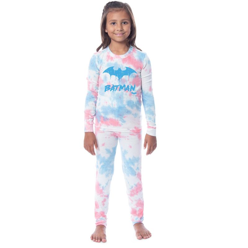 DC Comics Batman Unisex Youth Child Girls' Boys' Sleep Tight Fit Pajama Set Multicolored