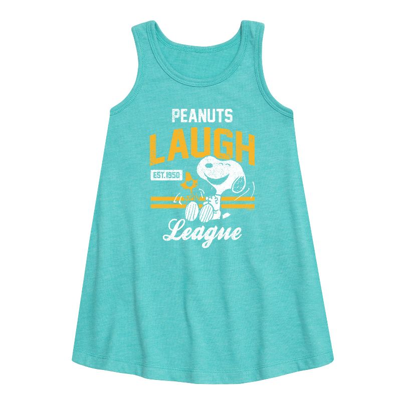Girls' - Peanuts - Peanuts Laugh League Graphic Sleeveless Aline Dress
