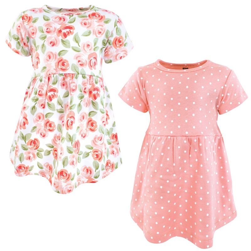 Luvable Friends Hudson Baby Short-Sleeve Dresses 2pk