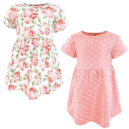 Luvable Friends Hudson Baby Short-Sleeve Dresses 2pk