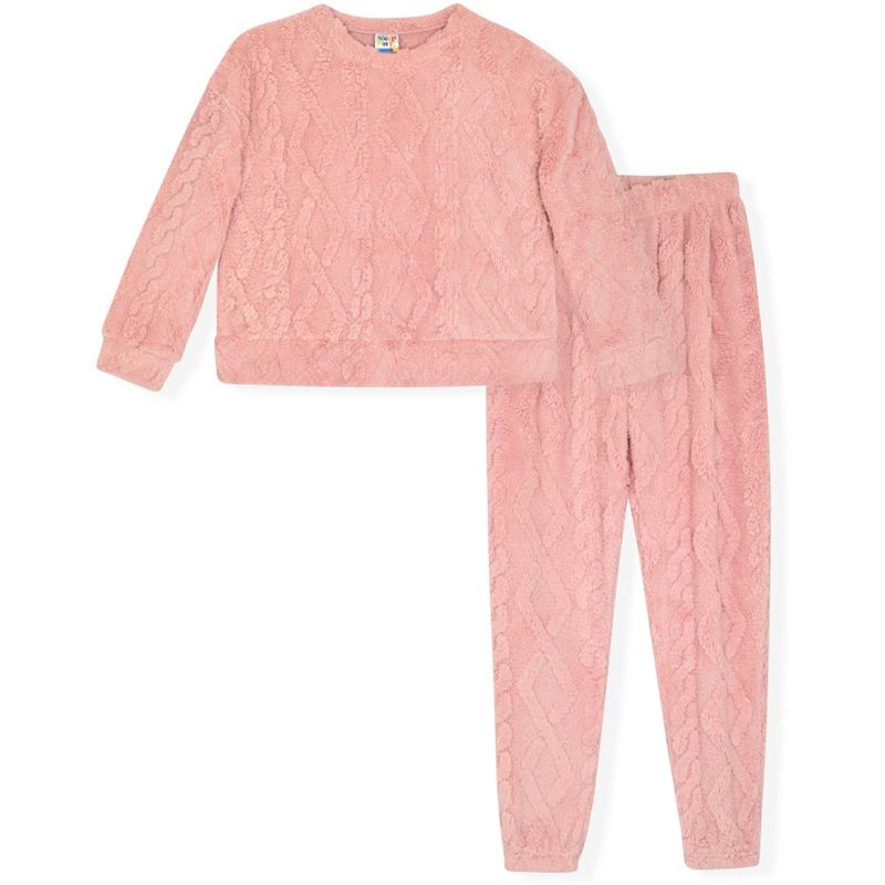 Sleep On It Girls Novelty Fleece 2-Piece Long-Sleeved Pajama Sleep Set