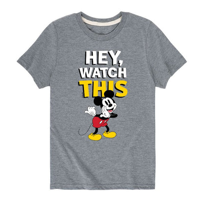 Boys' - Disney - Mickey Hey, Watch This Short Sleeve Graphic T-Shirt