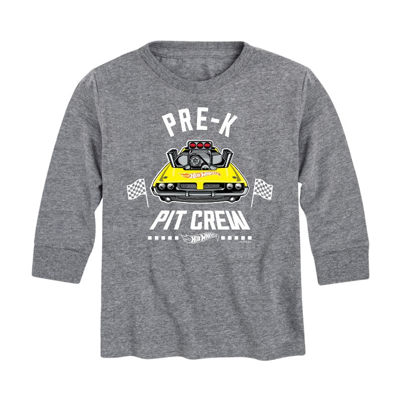 Boys' - Hot Wheels - Pit Crew Pre K Long Sleeve Graphic T-Shirt