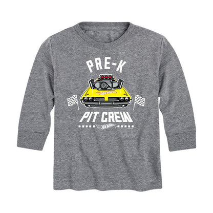 Boys' - Hot Wheels - Pit Crew Pre K Long Sleeve Graphic T-Shirt