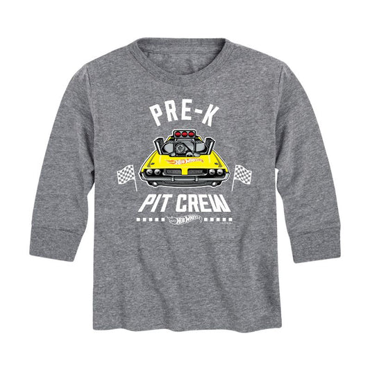Boys' - Hot Wheels - Pit Crew Pre K Long Sleeve Graphic T-Shirt