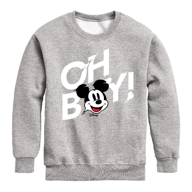 Boys' - Disney - Mickey & Friends Graphic Long Sleeve Fleece Sweatshirt
