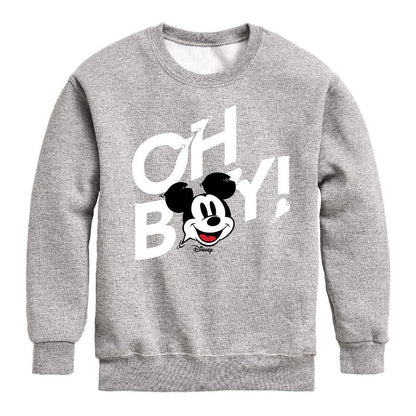 Boys' - Disney - Mickey & Friends Graphic Long Sleeve Fleece Sweatshirt