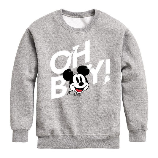 Boys' - Disney - Mickey & Friends Graphic Long Sleeve Fleece Sweatshirt
