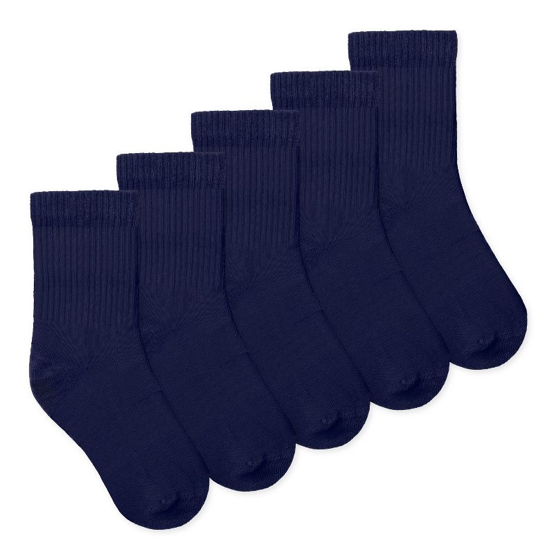 Lucky & Me Casey Kids Crew Socks Multiple Colors and Sizes (5-Pack)