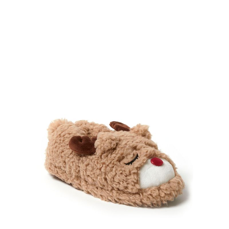 Dearfoams Kid's Emery Critter Closed Back Animal Slipper