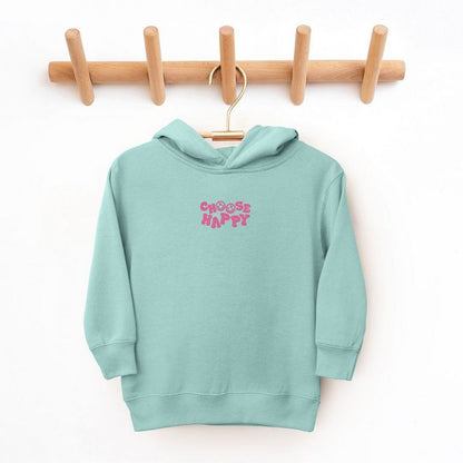 The Juniper Shop Embroidered Choose Happy Smiley Face Toddler Graphic Hoodie