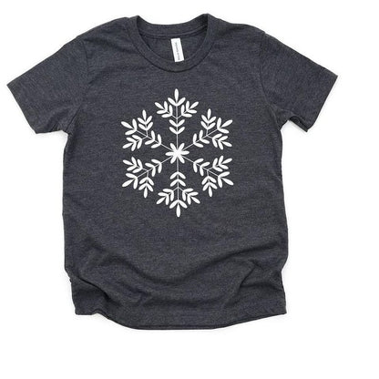 تي شيرت شبابي بأكمام قصيرة مطبوع عليه ندفة ثلج عملاقة من متجر جونيبر