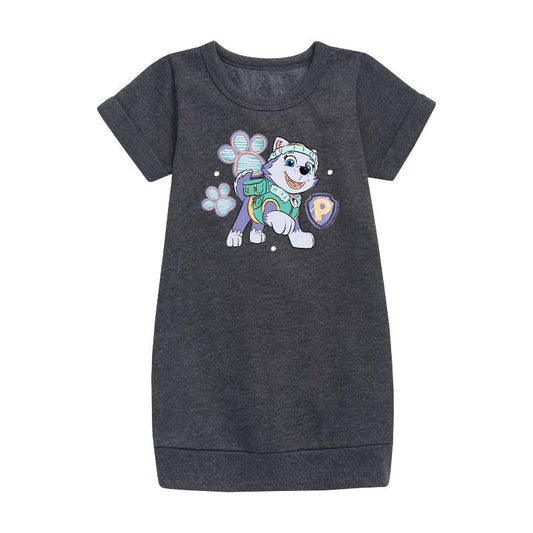 Girls' - Paw Patrol - Everest Sketch Graphic Short Sleeve Fleece Dress