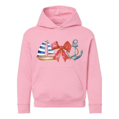 هودي جرافيكي للشباب من Juniper Shop Coquette Ship Anchor