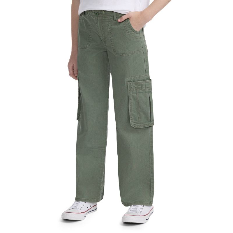 Levi's® Girls' Wide Leg Cargo Pants - Olive Green
