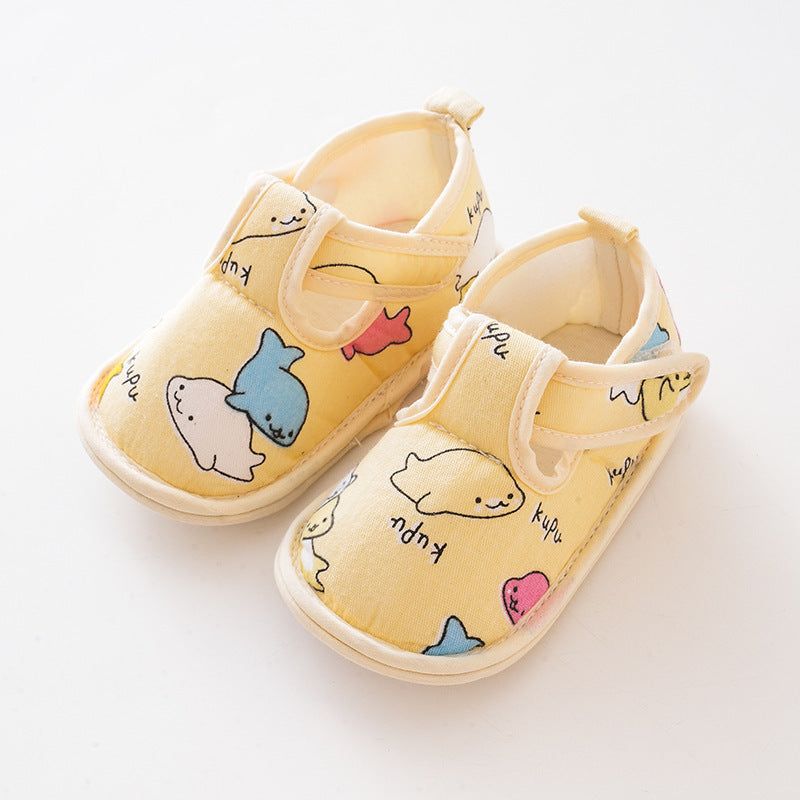 MyKids-USA Baby Cartoon Soft Antiskid Hook And Loop Baby/Toddler Shoes Low