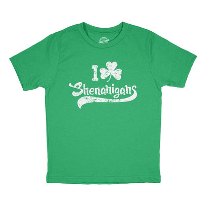 Youth T Shirts I Clover Shenanigans Funny St Patricks Day Tee For Kids - Crazy Dog Youth T Shirt
