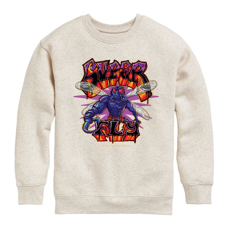 Boys' - Teenage Mutant Ninja Turtles Mutant Mayhem - Superfly Graphic Long Sleeve Fleece Sweatshirt
