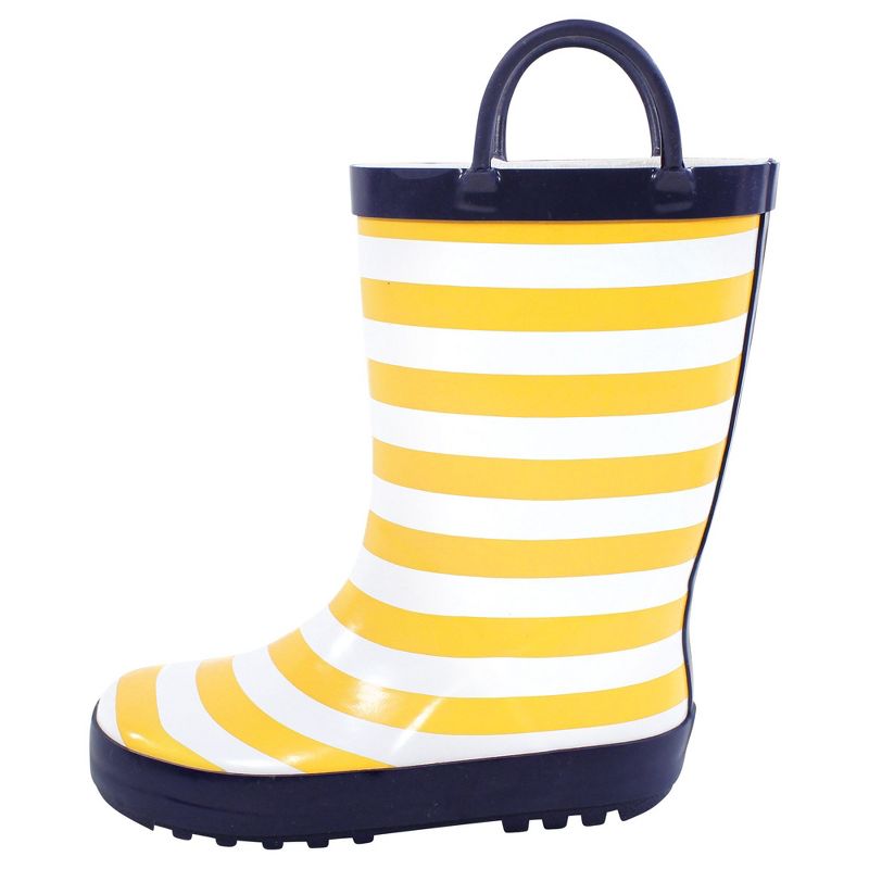 Hudson Baby Rain Boots, Yellow Navy Stripe