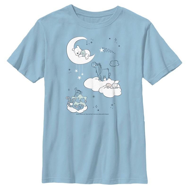 تي شيرت ويني ذا بوه نائمًا في سماء الليل للأولاد