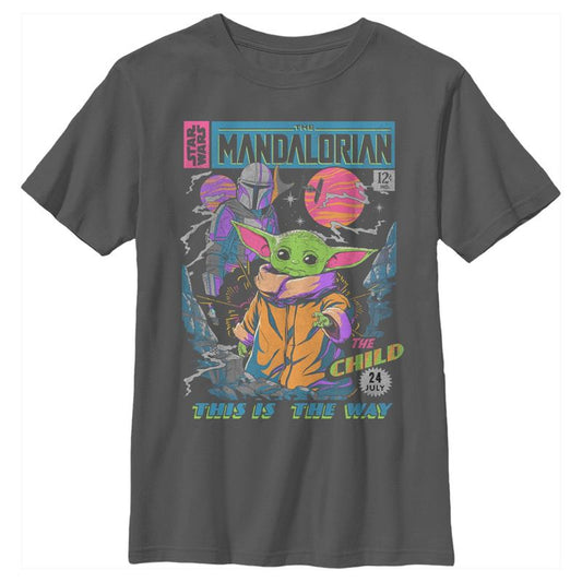 Boy's Star Wars The Mandalorian 12 Cents Retro Comic T-Shirt