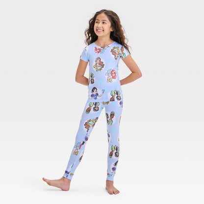 Girls' Disney Princess 3pc Pajama Set - Blue