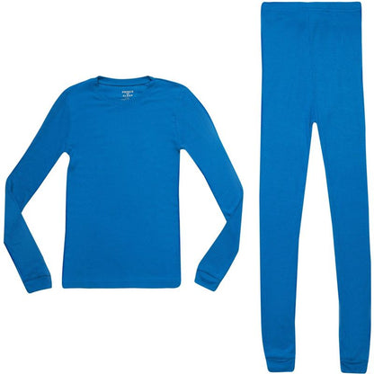 Prince Of Sleep Boys Solid Pajama Sets - Snug Fitting Ribbed PJ Tops & Bottoms for Boys